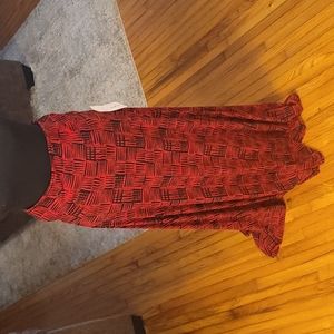 Red/black LulaRoe Maxi Skirt